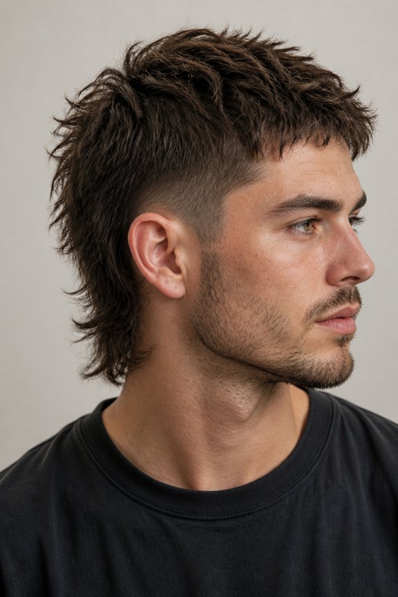 sleek textured modern mullet