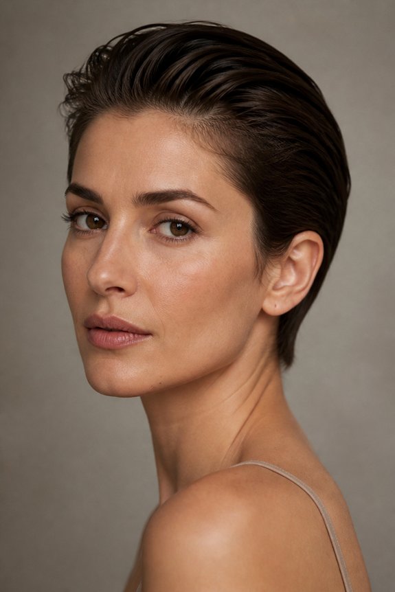 slicked back pixie hairstyle tips