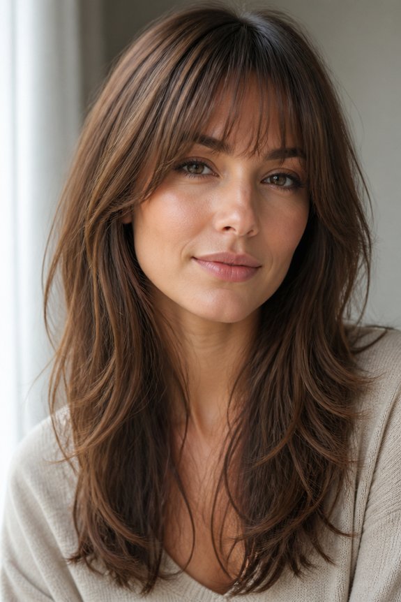 soft bangs subtle layers