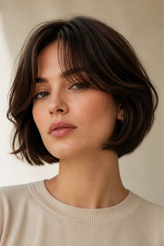 soft flattering curtain bangs