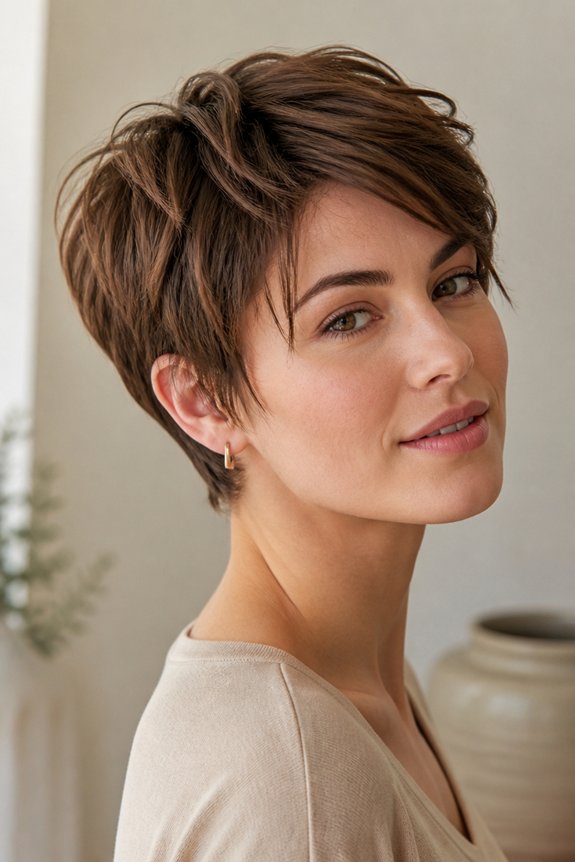 soft layered pixie cut