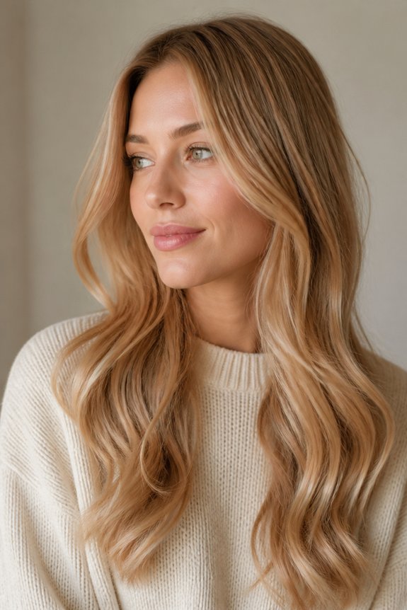 sophisticated champagne blonde elegance