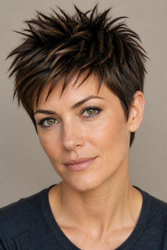 spiky textured pixie hairstyle