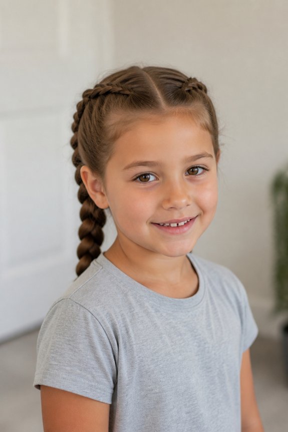 sporty double dutch braids
