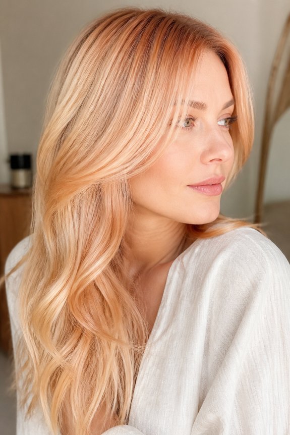 sunset inspired warm hair color