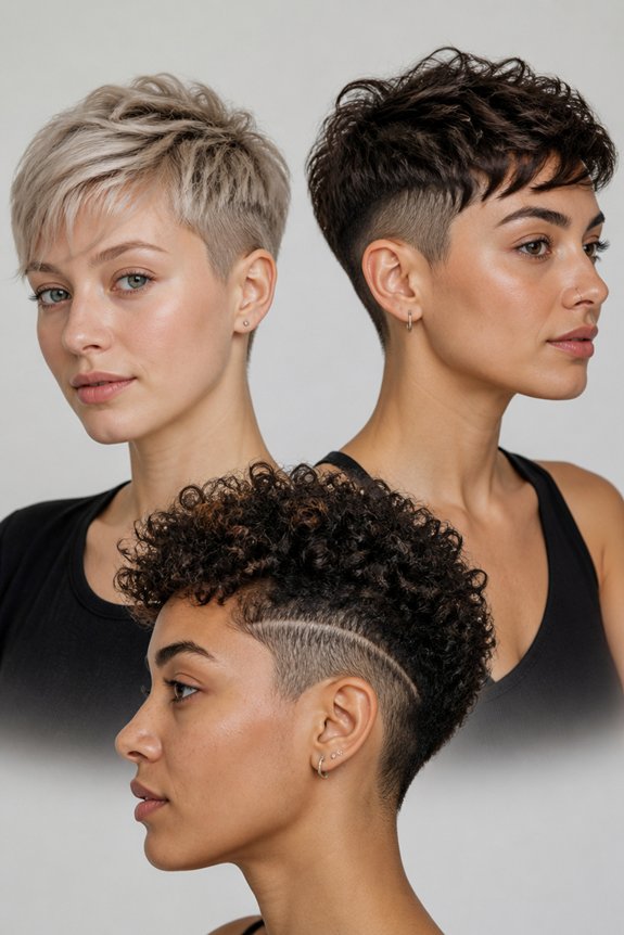 tailored undercut pixie styles