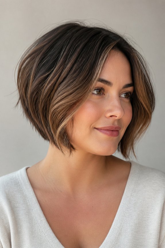 tapered bob for round faces