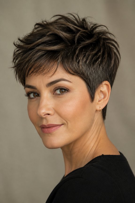 tapered pixie for thick hair