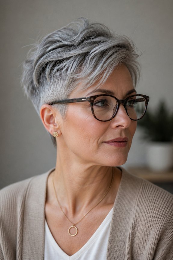 textured bob with undercut