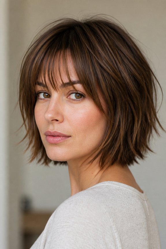 textured bob with volume