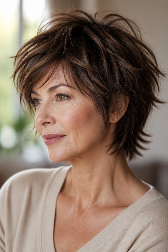 textured choppy layered hair