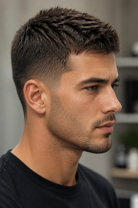 textured crew cut appeal