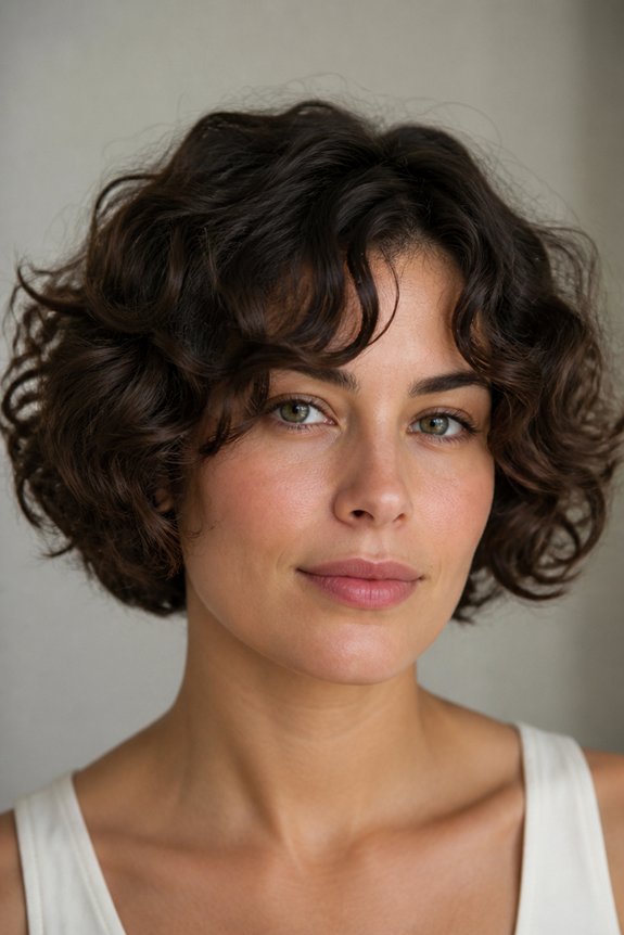 textured curly french bob