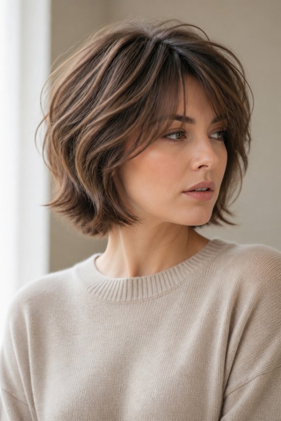 textured dimensional layered bob