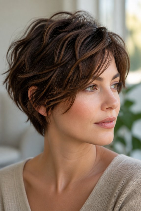 textured effortless short hair