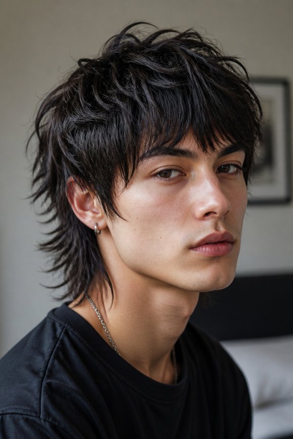 textured fringe wolf cut