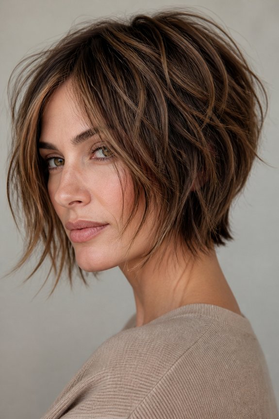 textured layered hairstyle cut