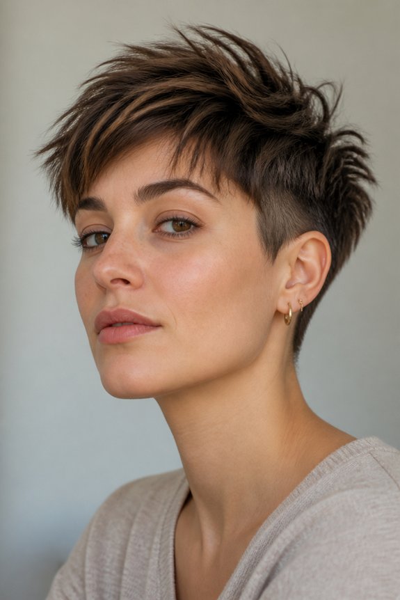 textured layered pixie undercut