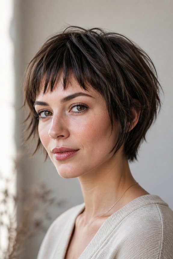 textured pixie bob hairstyle