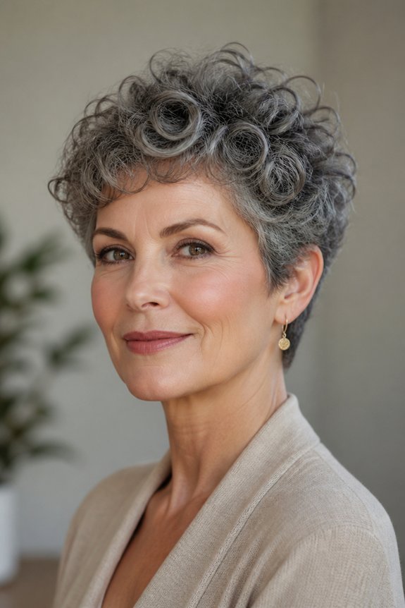 textured pixie curl hairstyle