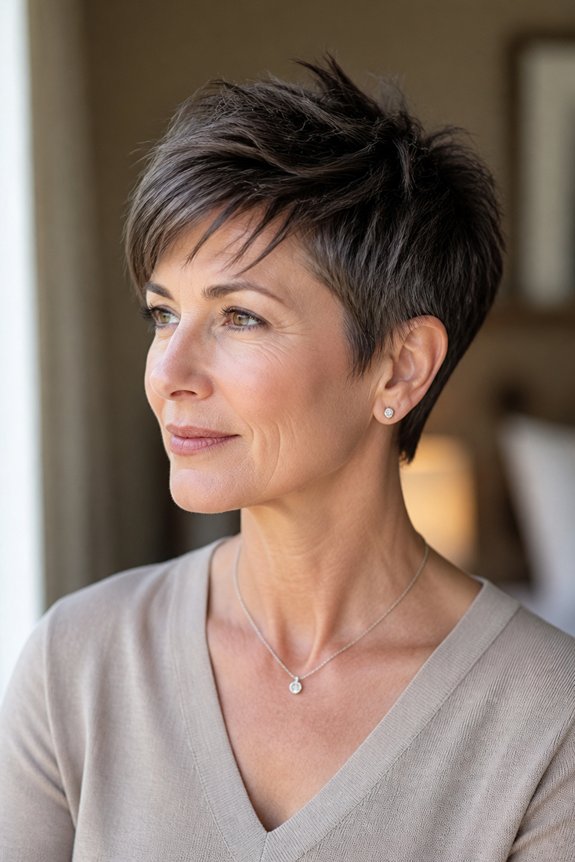 textured pixie low maintenance style