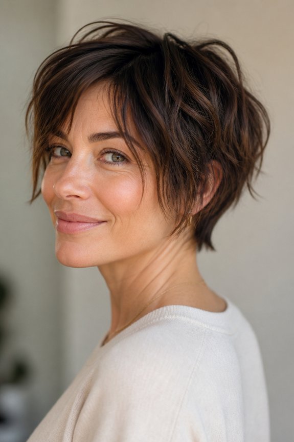 textured pixie with layers