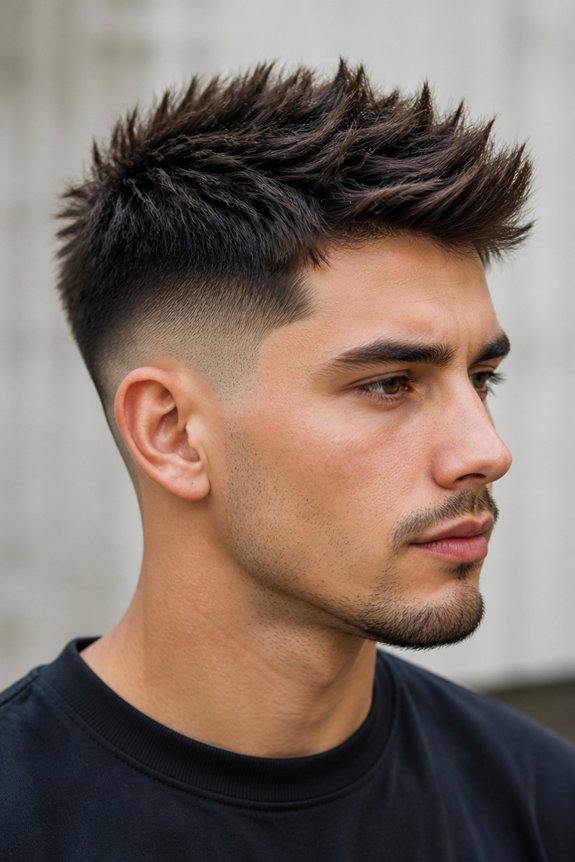 textured spiky mid fade