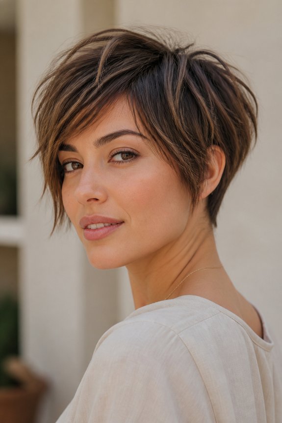 textured stylish pixie bob