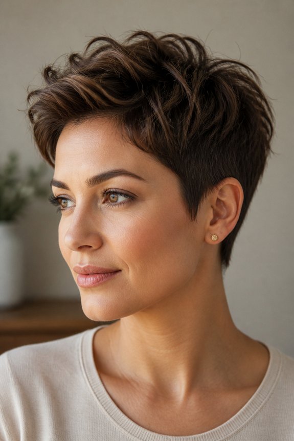 textured tapered pixie haircut