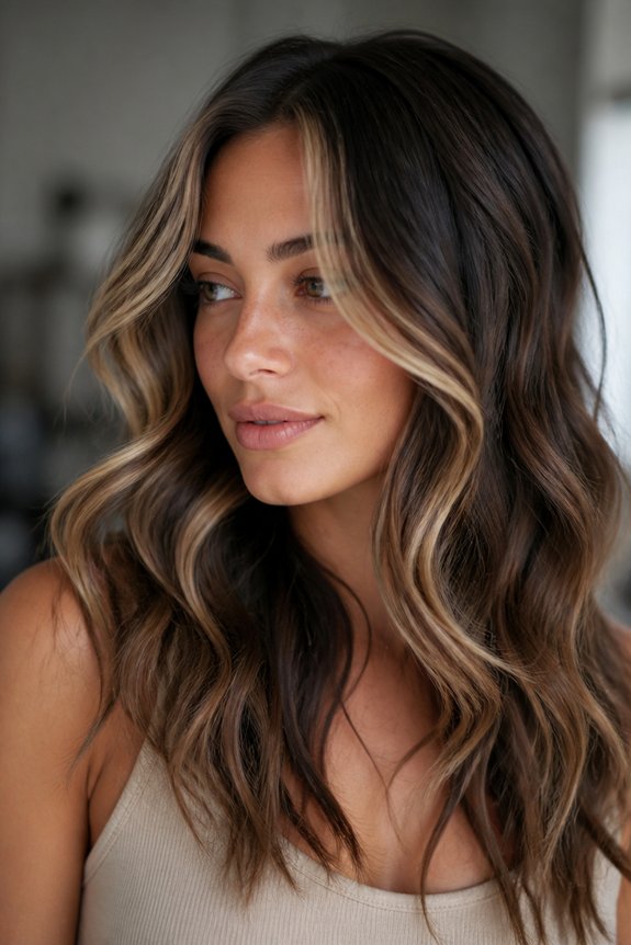 textured waves highlight money pieces