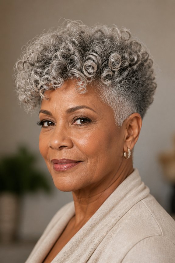 tight curls tapered sides