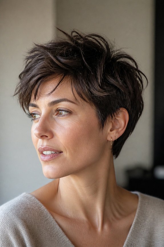 tousled textured pixie haircut