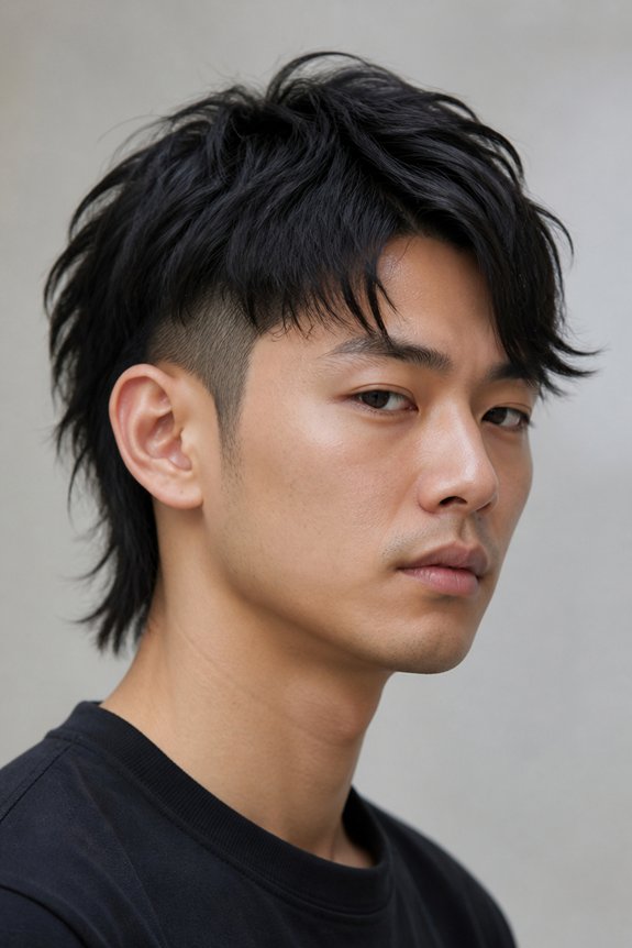 undercut wolf cut style
