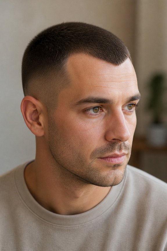versatile mid length buzz cuts