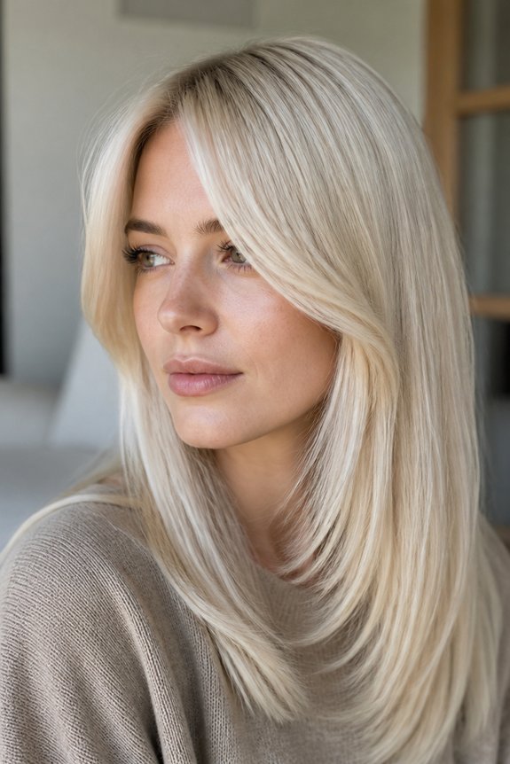 versatile platinum blonde bangs