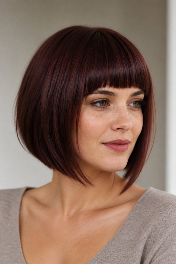 vibrant colored inverted bob