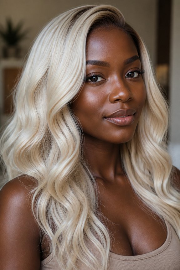 vibrant platinum for deep skin