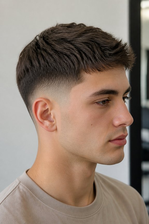 volume enhancing low taper fade