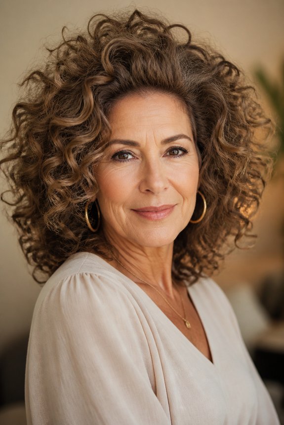voluminous curls with lift
