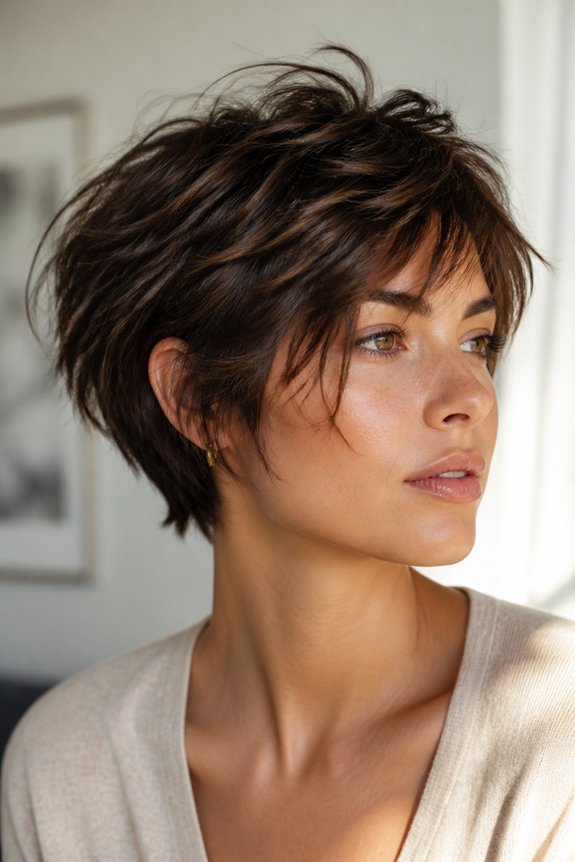 voluminous textured hybrid haircut