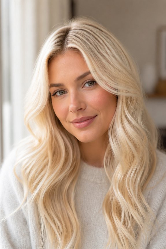 warm blonde hair highlights