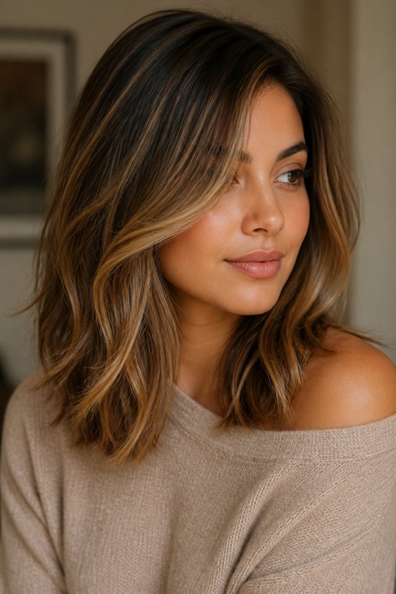 warm honey caramel balayage