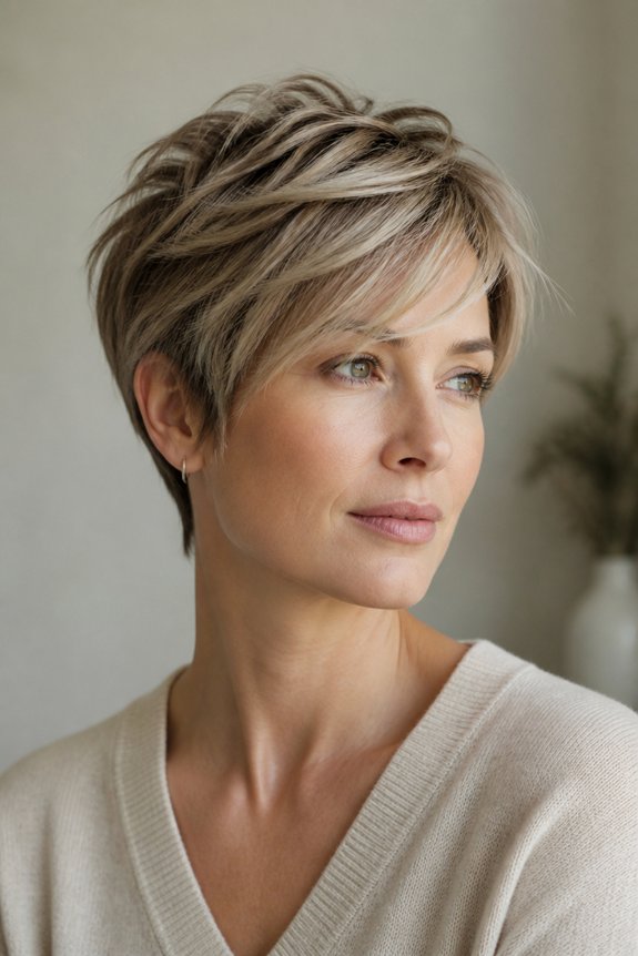 wispy pixie cut elegance
