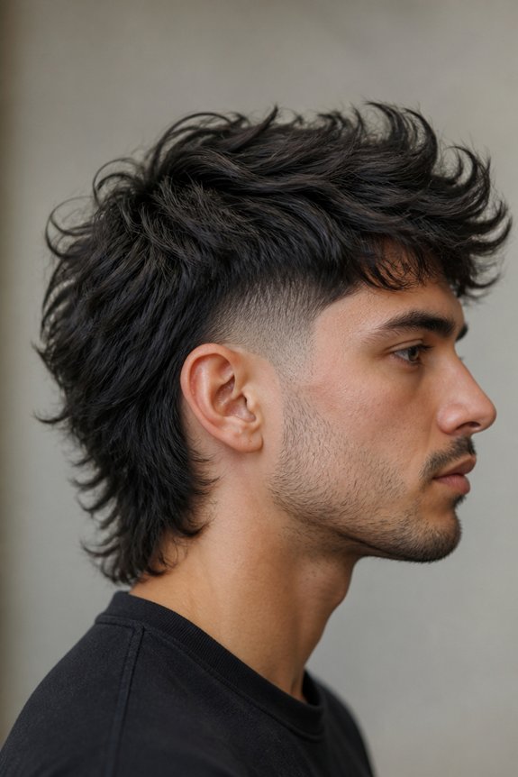 wolf cut with fade