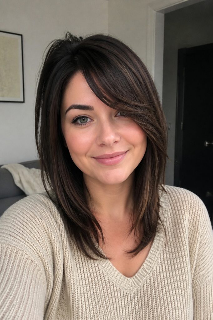 Asymmetrical Side Bangs