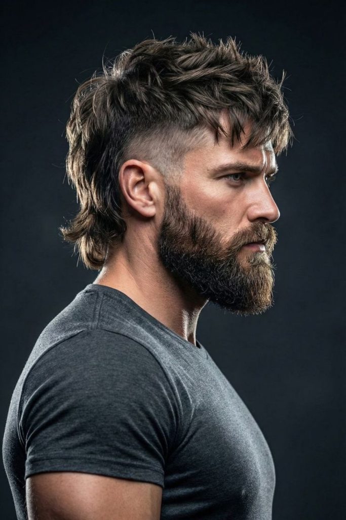 Burst Fade Mullet