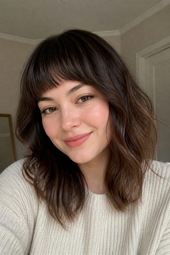 Curved Blunt Bangs