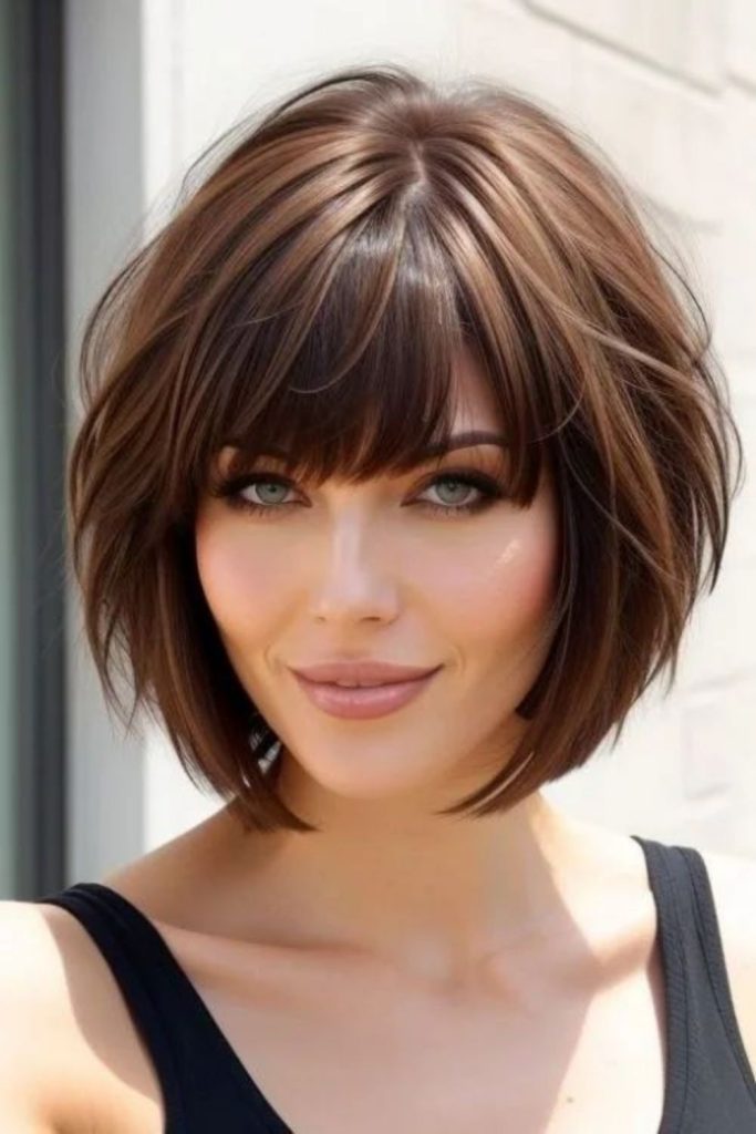 Inverted Bob with Bangs