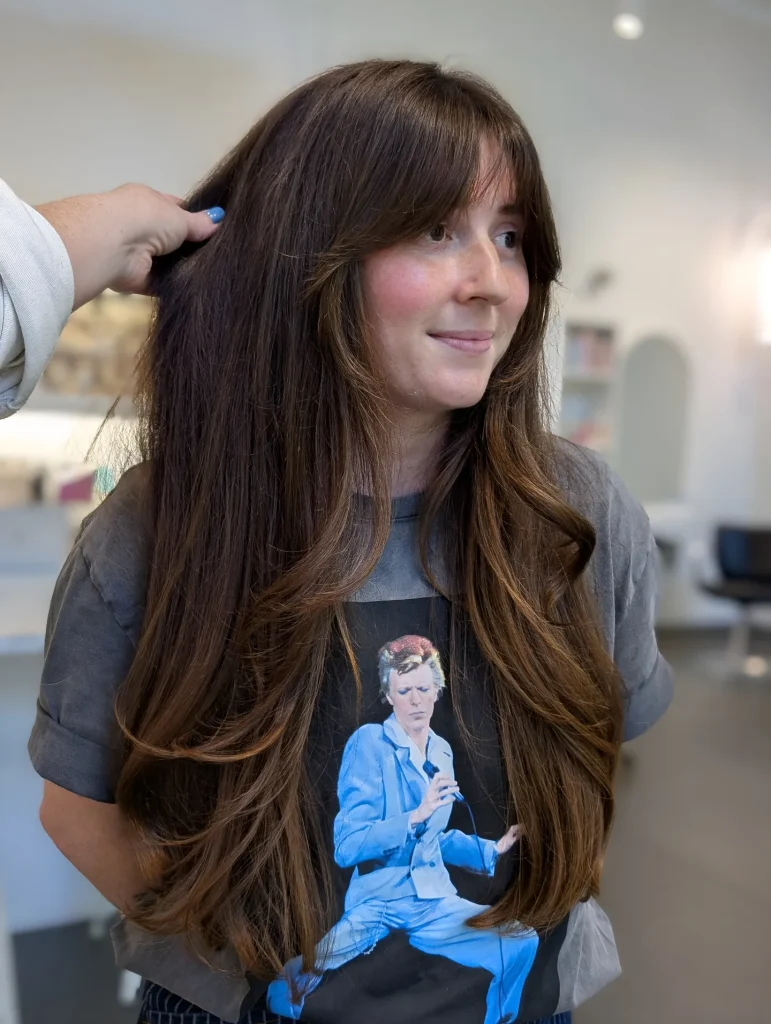 Parted Center Bangs