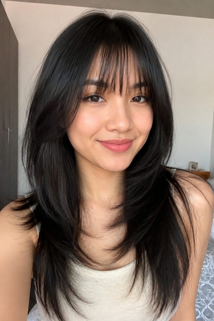 Razor-Cut Bangs
